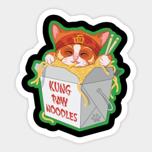 kung Paw Noodles Cat Sticker